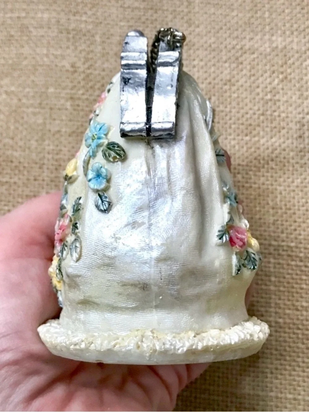 Vintage Floral Purse Figurine Romance Feminine Cottagecore Grandmacore Granny